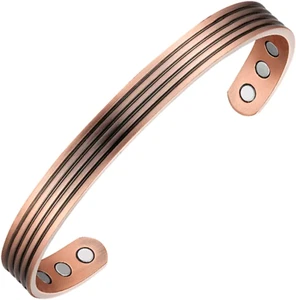 Banded Rogue Design Pure Copper Magnetic Bracelet With 6 Magnets - Bild 1 von 6