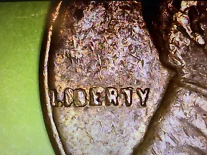 1949 D Lincoln Wheat Cent Error - Die Chip filled Liberty - Picture 1 of 4