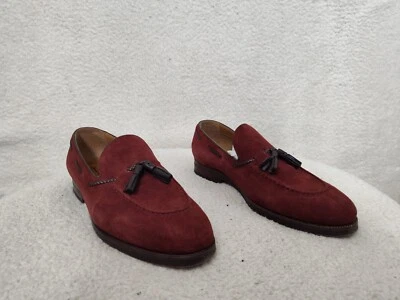 Mocasines Aldo Hombres 9 Rojo Gamuza Sin Cordones Borla Puntera Almendra Informales Calce Cómodo Zapatos Foto 1 de 4