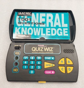 Tiger QUIZ WIZ GENERAL KNOWLEDGE 1993 Set Handheld Portable Questions Game - Picture 1 of 3