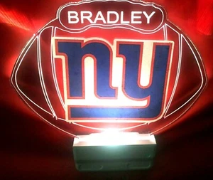 New York Giants NY NFL Nachtlicht personalisiert LED Plug-in, Dämmerungssensor - Bild 1 von 12