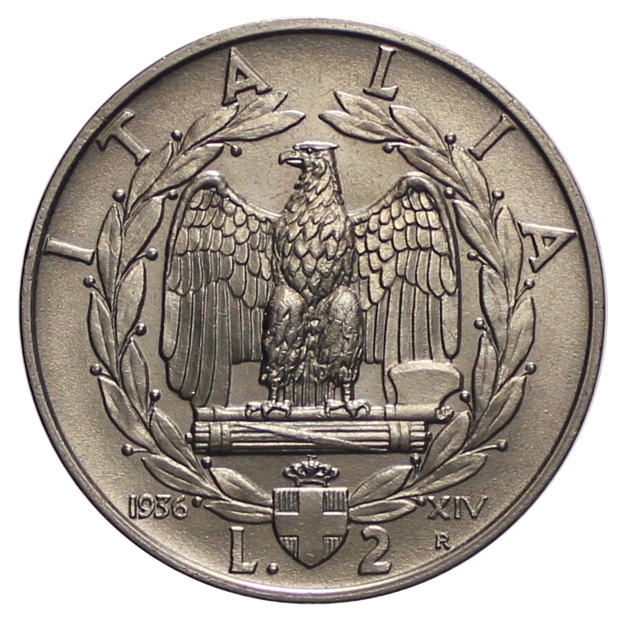 2 Lire Impero 1939-1941 Magnetiche ed Antimagnetiche - Immagine 1 di 1