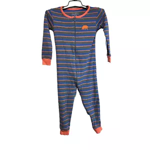 OshKosh B'gosh Sleeper 2T Pajamas Striped Full Zip Snug Fit Toddler - Picture 1 of 8
