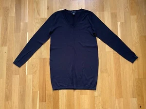 Original H&M Basic Pullover lang Strick Shirt Pulli Baumwolle, Schwarz, Gr. S - Bild 1 von 1