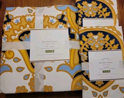 Funda nórdica Pottery Barn Kendall completa/queen 2 fundas estándar 350 hilos  Foto 1 de 4