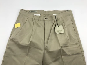 Cutter And Buck Casual Pleated 40×30 New With Tag Khaki Pants Mens - Picture 1 of 11