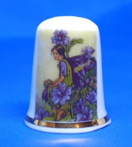 Birchcroft Porzellan Fingerhut -- Malvenfee mit gratis Kuppel Geschenkbox - Bild 1 von 3