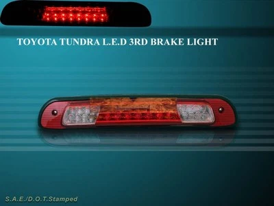 2000-2006 TOYOTA TUNDRA LED 3ª TERCEIRA LUZ DE FREIO VERMELHA CLARA - Imagem 1 de 2