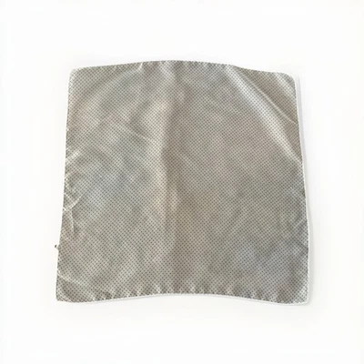 Foulard Chiffon Polka Dot Square Handkerchief, Black over White 20" - Image 1 of 4