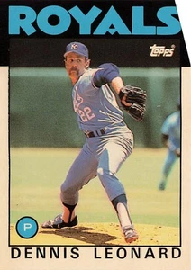 1986 Topps Traded #65T Dennis Leonard Edizione Limitata (Tiffany) - Foto 1 di 2