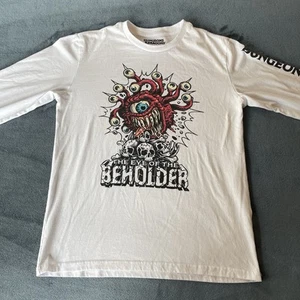 Camiseta Dungeons And Dragons Eye Of The Beholder manga larga blanca con logotipo mediana - Imagen 1 de 14