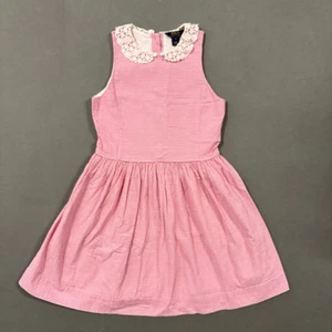 Polo Ralph Lauren Sleeveless Dress Size 14 Pink White Girls Easter Ready - Picture 1 of 12