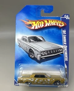 2009 Hot Wheels #140 Rebel Rides '64 LINCOLN CONTINENTAL Gold w/Chrome OH5 Spoke - Picture 1 of 2