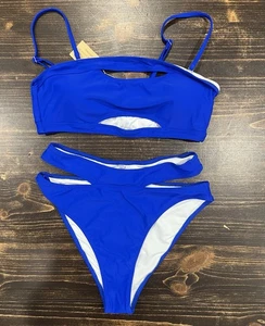 Blauer 2-teiliger Bikini Größe M Hilinker Neu Mit Etikett - Bild 1 von 5