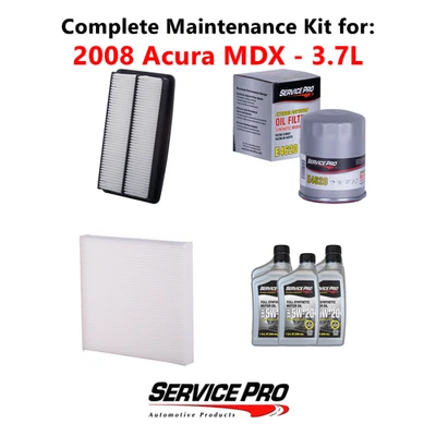2008 Acura MDX 3.7L Complete Oil, Air & Cabin Filter Kit (5W-20) - Image 1 of 4