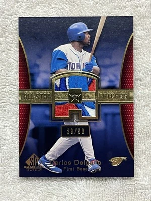 2004 Upper Deck SP All Star Game Used Patch Blue Jays Carlos Delgado # 23 / 50  - Image 1 of 2