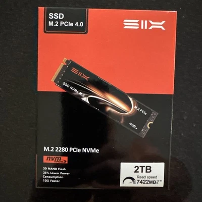SIX X7400 PRO 2TB M.2 NVMe SSD – PCIe Gen4x4 - BLAZING FAST STORAGE - Image 1 of 4