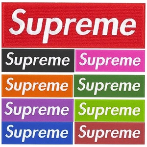 Supreme Embroidered Patch multi colors Logo Iron On Sew On Badge Streetwear Hype - Picture 1 of 6