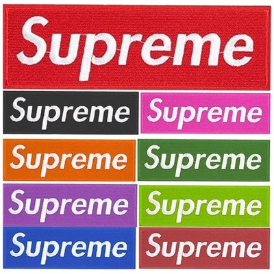 Supreme Embroidered Patch multi colors Logo Iron On Sew On Badge Streetwear Hype - Image 1 of 4