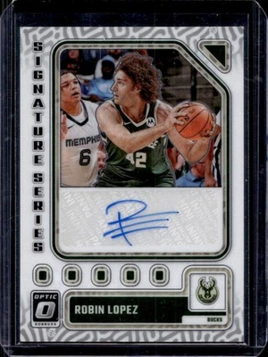 2023-24 Donruss Optic Robin Lopez Signature Series Auto #SS-LPZ Bucks - Image 1 of 2