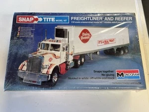 Vintage 1980 Snap Tite Model Kit Dairy Queen Freightliner Truck Sealed Monogram - Picture 1 of 9