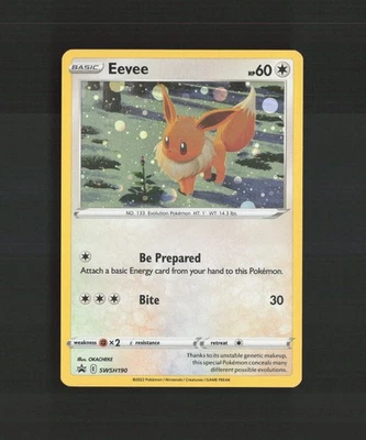 Eevee SWSH190 Sword & Shield Black Star Promo Holo Pokemon Card LP - Image 1 of 4