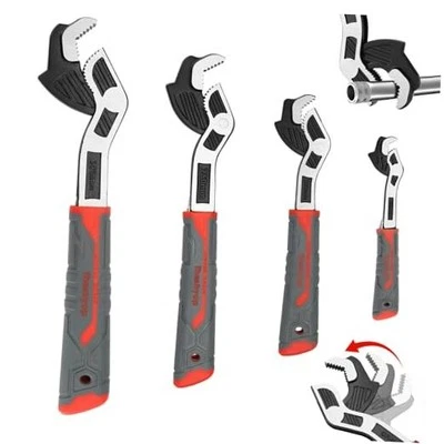 Llave Autobloqueante Multifuncional, Llave Tubería Autoajustable, 6 8 10 4 Piezas Foto 1 de 4