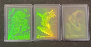 LOTTO CARTE 3D HOLO MARVEL 1994 (3) RETRO VUOTO SPIDER-MAN SILVER SURFER OTTIME CONDIZIONI!! - Foto 1 di 5