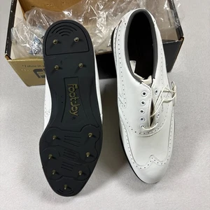 FootJoy TCX Golfschuhe Herren 12M weiß Leder Budapester Neu mit Etikett wasserdicht Spikes - Bild 1 von 7