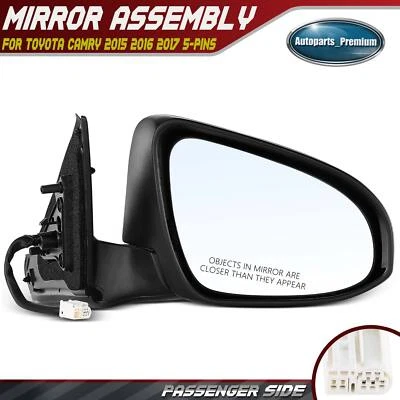 Espejo retrovisor eléctrico para pasajeros con manual plegable térmico para Toyota Camry 2015 2016 2017 Foto 1 de 4