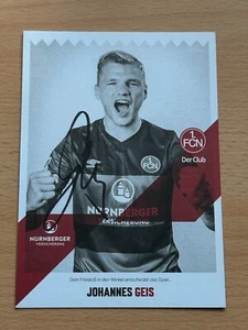 Johannes Geis - 1. FC Nürnberg - Autogrammkarte original signiert - #S2334 - Bild 1 von 1
