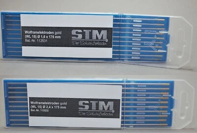 ALPHAWELD Wolframelektrode WIG Nadeln 10 STK Grün/Grau/Gold/Türkis Wolframnadel Elektroden