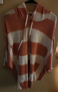 Suéter con Capucha Honeyme Curvy Tejido Ligero Rayas, Manga 3/4 Dolman - Mujer XXL - Imagen 1 de 5