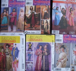 Disfraces Patrones de Costura Geisha Kimonos/Danza del Vientre/Sari Hindú - ¡Tú eliges! Lote #33 - Imagen 1 de 9