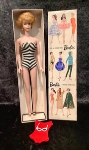1959 blonde Bubble Cut Barbie Teen Age Fashion Model 850 Box, Ständer, Sonnenbrille - Bild 1 von 24