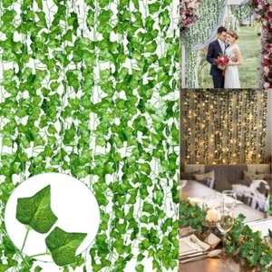 24x 48x Fake Ivy Leaves Artificial Vine Hanging Plant For Wedding Home Decor - Picture 1 of 21