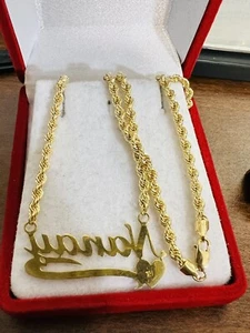 18K Fine 750 Real Gold Women 18/19” Long Women’s Nanay Necklace 3.2mm 6.62 - Picture 1 of 12