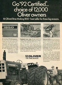 1969 Print Ad of Oliver 1850 Farm Tractor - Picture 1 of 2
