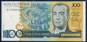 Brésil 100 Cruzados 1987 P.M.N ° 211c Fior De Imprimé - Gian 6 - Bild 1 von 2