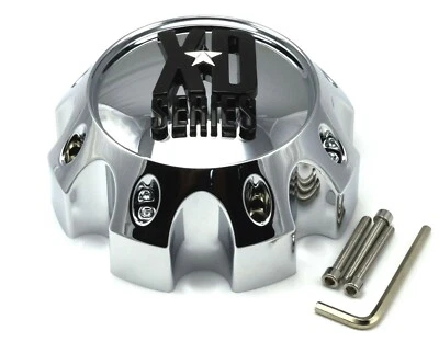 NUEVO KMC XD Series 8 tacos CROMO tapa central de rueda de repuesto con tornillos 1079L170 Foto 1 de 4