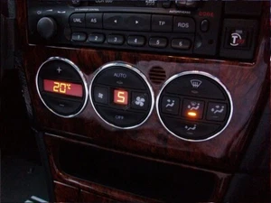 For Opel Vectra B 96-02  Polished Aluminum Rings for Heating Control Panel 3pcs - Picture 1 of 12