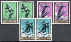 1966 Guinea - PA Giochi olimpici ad Innsbruck, 3 coppie non dent. MNH** - Picture 1 of 1
