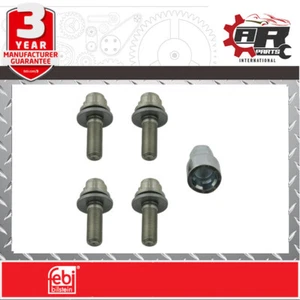 Febi Locking Wheel Bolt Set - M12x1.25 x 57mm - fits Citroen, Peugeot, Vauxhall. - Picture 1 of 1