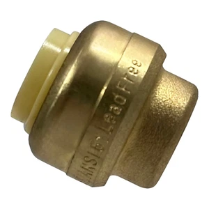 1 Pc XFITTING Push Fit Cap 3/8 inch, 3/8", Push to Connect End Cap Plug, Brass - Picture 1 of 7