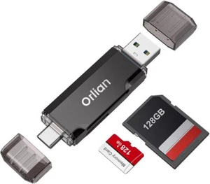 SD Card Reader USB 3.0 Dual USB A & USB C to Micro SD/SD Memory Card Adapter for - Picture 1 of 6
