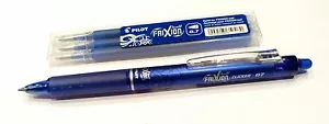 Pilot FriXion Erasable CLICKER pen set with 3 refills in Blue - 0.7mm Fine - Picture 1 of 2