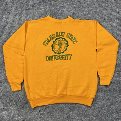 Настоящий винтажный свитшот 70-х 80-х годов CSU Colorado State University с круглым вырезом стая - Изображение 1 из 4
