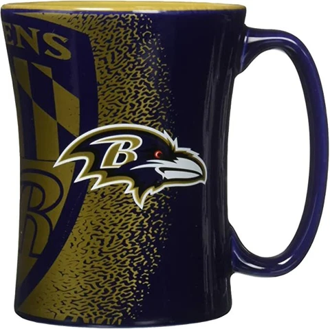 Boelter Brands NFL 14oz Ceramic Relief Sculpted Coffee Mug (1) PICK YOUR TEAM Cover