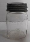 Atlas Mason .875 Pint Clear Rounded Square Jar With Lid  R 2-S On Bottom 5" H