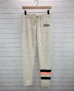 Justice Girls Active Sweatpants Joggers Size 18/20 Marled Cream Pink Full Length - Picture 1 of 7